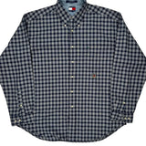 Tommy Hilfiger Checked Shirt - XL Blue Cotton