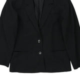 Superior Blazer - Large Black Wool Blend
