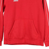 Age 13-14 Adidas Hoodie - Large Red Cotton Blend