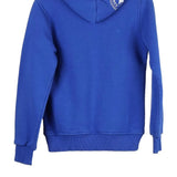 Age 13-14 Converse Spellout Hoodie - XL Blue Cotton Blend