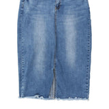 Obiettivo Midi Denim Skirt - Medium Blue Cotton