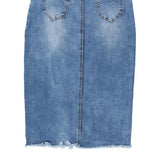 Obiettivo Midi Denim Skirt - Medium Blue Cotton