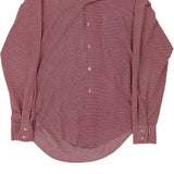 1970's Unbranded Checked Shirt - Medium Red Cotton