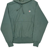 Vintage Reverse Weave Champion Hoodie - Small Green Cotton