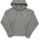 Vintage Reverse Weave Champion Hoodie - Medium Grey Cotton Blend