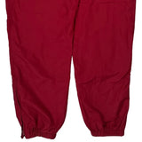 Reebok Track Pants - Large Red Polyester