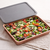 Anygleam Rose Gold Stainless Steel Crisper Box – 1Pc Food Grade Food Storage Container with Lid