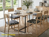 Anyseat Black and White Crack Linear Print Chair Cover – Stretch Washable Removable Seat Cover for Dining & Kitchen