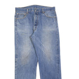 LEVI'S 501 Mens Jeans Blue Regular Straight Denim Medium W34 L30 Button Fly