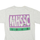 HANES Mens White Mt Hood Summer Ski Camps Graphic T-Shirt M Crew Neck Short