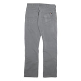DICKIES Mens Jeans Grey Regular Straight Denim Medium W32 L30 Workwear Zip