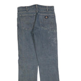 DICKIES Mens Blue Regular Straight Denim Medium W32 L34 Workwear Zip Jeans