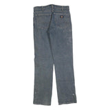 DICKIES Mens Blue Regular Straight Denim Medium W32 L34 Workwear Zip Jeans