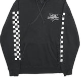 VANS Mens Black Checkerboard Pullover Hoodie S Cotton Blend Skatewear