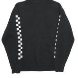 VANS Mens Black Checkerboard Pullover Hoodie S Cotton Blend Skatewear
