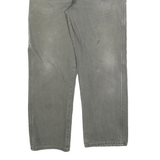 DICKIES Mens Jeans Grey Regular Straight Denim W34 L30 Workwear Durable Zip