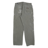 DICKIES Mens Jeans Grey Regular Straight Denim W34 L30 Workwear Durable Zip