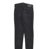 LEVI'S 710 Womens Slim Skinny Denim Dark W25 L32 Stretch Black Jeans