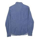 TERRANOVA Womens Blue Denim Shirt S Button Pocket Casual Lightweight Cotton
