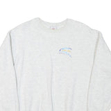 HANES Mens Light Grey Crew Neck L Cotton Blend Casual Sweatshirt Pullover