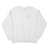 HANES Mens Light Grey Crew Neck L Cotton Blend Casual Sweatshirt Pullover