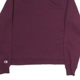 CHAMPION Womens Maroon Crew Neck Sweatshirt M Cotton Pullover Lightweight
