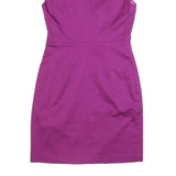 TED BAKER Womens Purple Sleeveless Day Cotton Blend Plain Midi M Elegant Dress