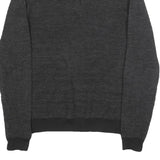 CALVIN KLEIN Mens Black Patterned Pullover Jumper Zip Neck M Cotton Blend Knit