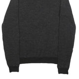 CALVIN KLEIN Mens Black Patterned Pullover Jumper Zip Neck M Cotton Blend Knit