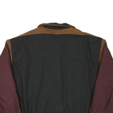 LONDON FOG Mens Black & Burgundy Colourblock Jacket XL Polyester Blend Zip