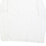 ADIDAS Mens White Athletic Long Sleeve Crew Neck Cotton Blend T-Shirt M