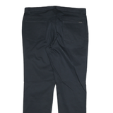 CALVIN KLEIN Mens Cotton Blend Black Slim Straight Trousers W38 L32 Zip Closure
