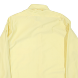 Mens Yellow Plain Shirt XL Polyester Blend Long Sleeve Button Closure Classic