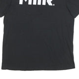 NIKE Mens Black Cotton Blend Graphic T-Shirt L Short Sleeve Crew Neck Logo
