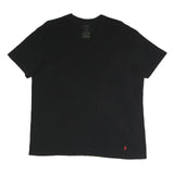 POLO RALPH LAUREN Mens Black V-Neck T-Shirt XL Cotton Blend Classic Fit