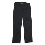 CRIVIT Womens Black Regular Fit Straight Leg Trousers W32 L31 Zip Closure