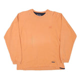 CHAMPION Mens Orange Crew Neck S Cotton Blend Casual Sweatshirt