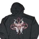 LET'S GO Mens Black Polyester Blend Zip Jacket 3XL Lightweight Graphic Print