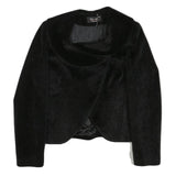 KAAN Womens Black Button Jacket XS Polyester Blend Soft Fabric Elegant