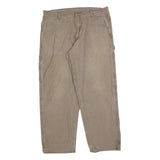 CARHARTT Mens Jeans Beige Regular Straight Denim W36 L30 Zip Cotton Blend