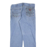 DICKIES Mens Relaxed Blue Denim Cotton Blend Jeans W38 L34 Classic Workwear Zip