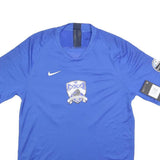 NIKE Mens Blue Soccer Excellence Crest M Short Sleeve V-Neck Sports T-Shirt