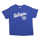 MAJESTIC Mens Blue Los Angeles Betts 50 Graphic T-Shirt XL Short Sleeve Crew