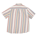 DISTILERY Mens Blue & Cream Striped Shirt XL Casual Cotton Blend Summer