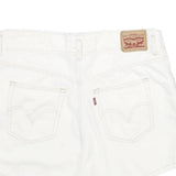 LEVI'S Womens White Cotton Denim Casual Shorts M W31 Classic Fit Summer