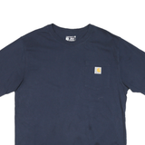 CARHARTT Mens Blue & Yellow Pocket T-Shirt M Short Sleeve Crew Neck Workwear