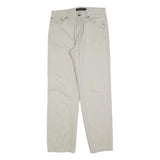 CALVIN KLEIN JEANS Mens Cotton Blend Beige Regular Trousers W32 L30 Classic Zip