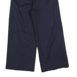 MAX MARA STUDIO Womens Relaxed Wool Blue Wide-Leg Trousers W27 L25