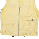 PADDLESKI Mens Yellow Cotton Blend Zip Vest 2XL Lightweight Workwear Outdoor