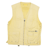 PADDLESKI Mens Yellow Cotton Blend Zip Vest 2XL Lightweight Workwear Outdoor